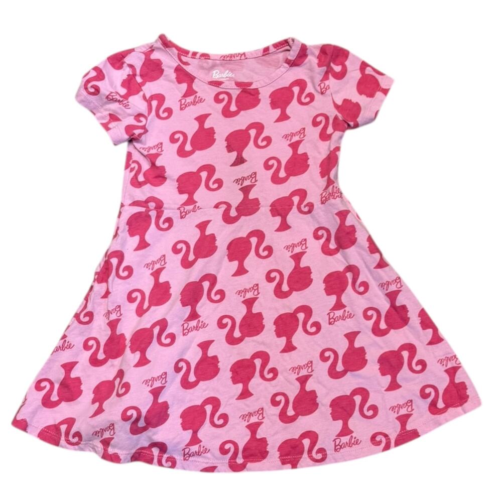 Barbie Toddler Girls Pink Short Sleeve Dress Size 4T